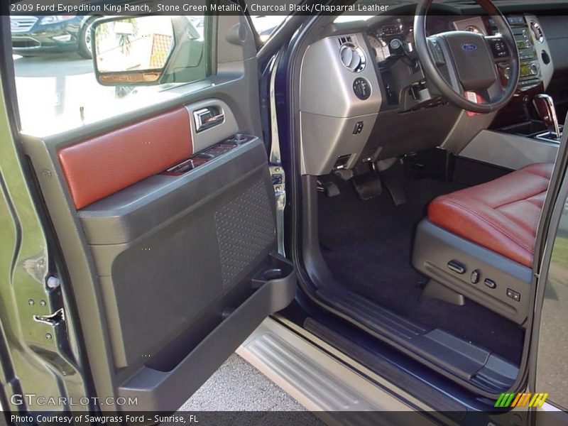 Stone Green Metallic / Charcoal Black/Chaparral Leather 2009 Ford Expedition King Ranch