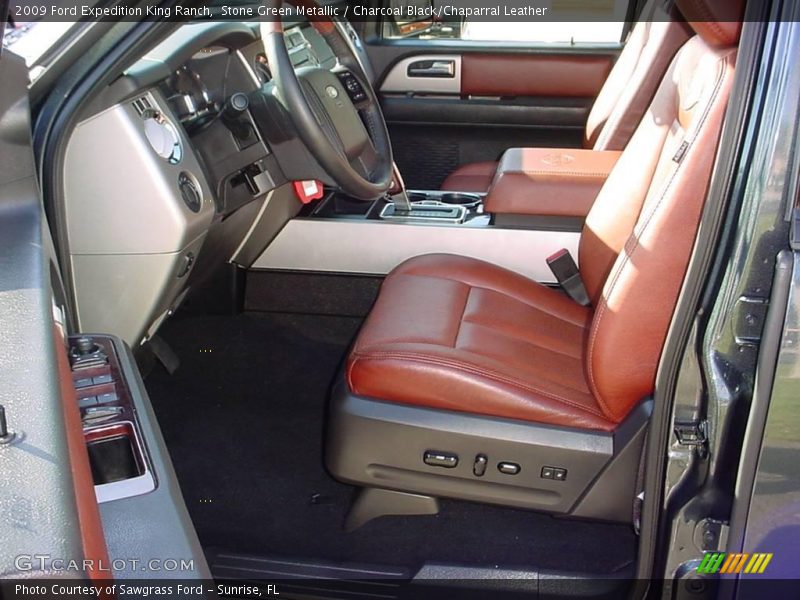 Stone Green Metallic / Charcoal Black/Chaparral Leather 2009 Ford Expedition King Ranch