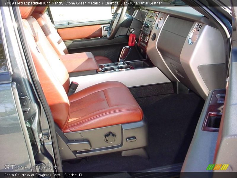 Stone Green Metallic / Charcoal Black/Chaparral Leather 2009 Ford Expedition King Ranch
