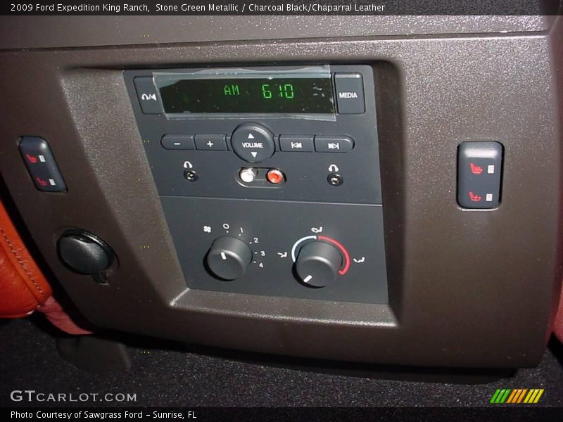 Stone Green Metallic / Charcoal Black/Chaparral Leather 2009 Ford Expedition King Ranch