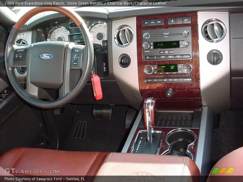 Stone Green Metallic / Charcoal Black/Chaparral Leather 2009 Ford Expedition King Ranch