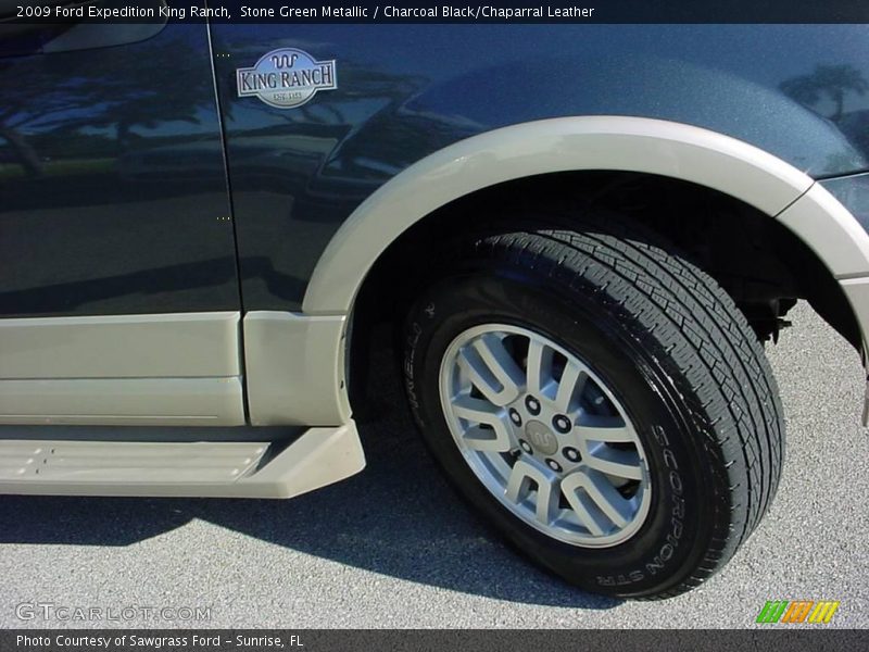 Stone Green Metallic / Charcoal Black/Chaparral Leather 2009 Ford Expedition King Ranch