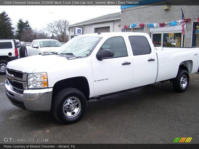 Summit White / Dark Titanium 2009 Chevrolet Silverado 2500HD Work Truck Crew Cab 4x4