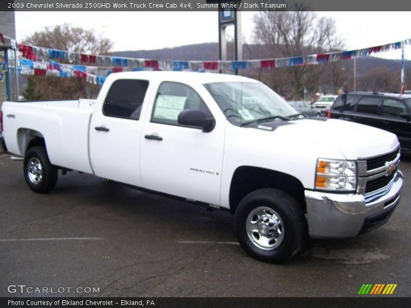Summit White / Dark Titanium 2009 Chevrolet Silverado 2500HD Work Truck Crew Cab 4x4