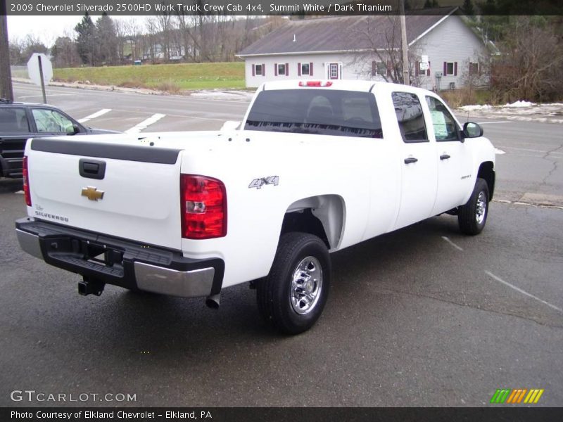 Summit White / Dark Titanium 2009 Chevrolet Silverado 2500HD Work Truck Crew Cab 4x4