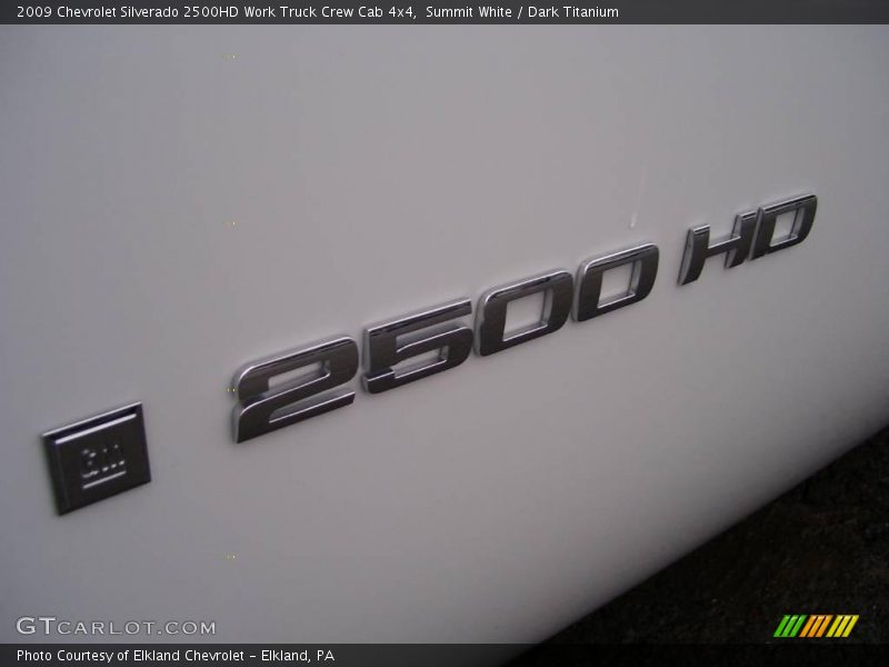 Summit White / Dark Titanium 2009 Chevrolet Silverado 2500HD Work Truck Crew Cab 4x4