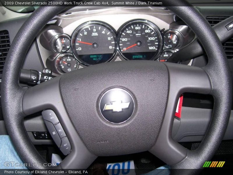 Summit White / Dark Titanium 2009 Chevrolet Silverado 2500HD Work Truck Crew Cab 4x4