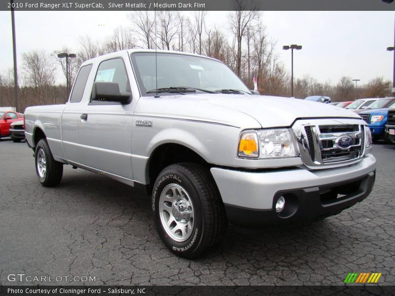 Silver Metallic / Medium Dark Flint 2010 Ford Ranger XLT SuperCab