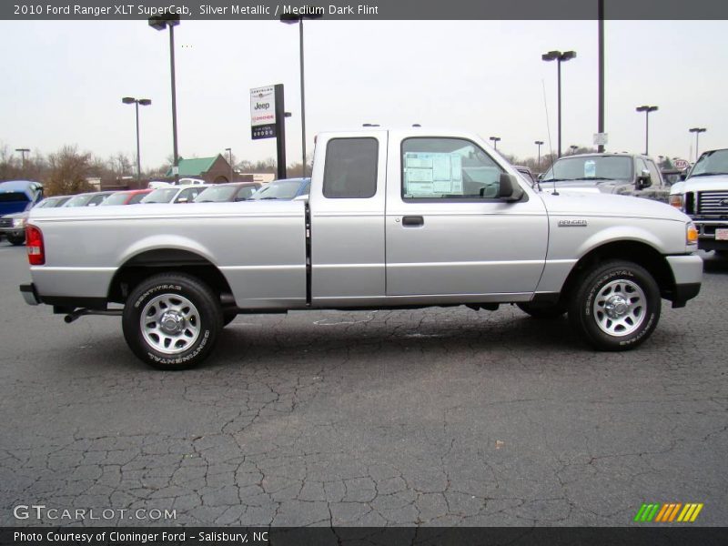 Silver Metallic / Medium Dark Flint 2010 Ford Ranger XLT SuperCab