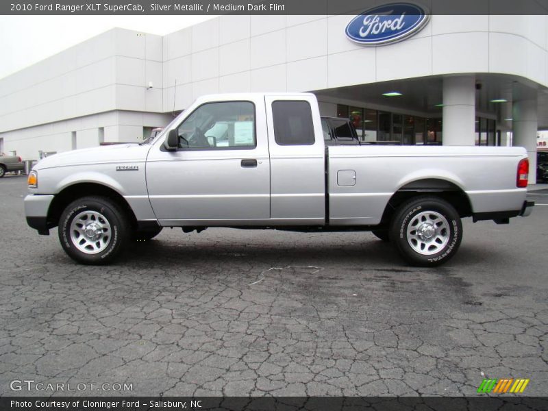 Silver Metallic / Medium Dark Flint 2010 Ford Ranger XLT SuperCab