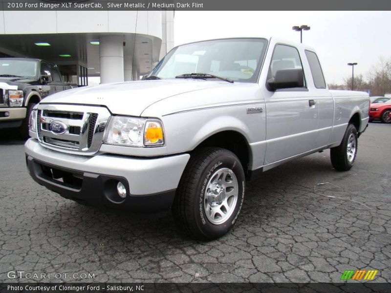 Silver Metallic / Medium Dark Flint 2010 Ford Ranger XLT SuperCab