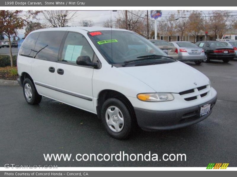 Stone White / Mist Gray 1998 Dodge Caravan