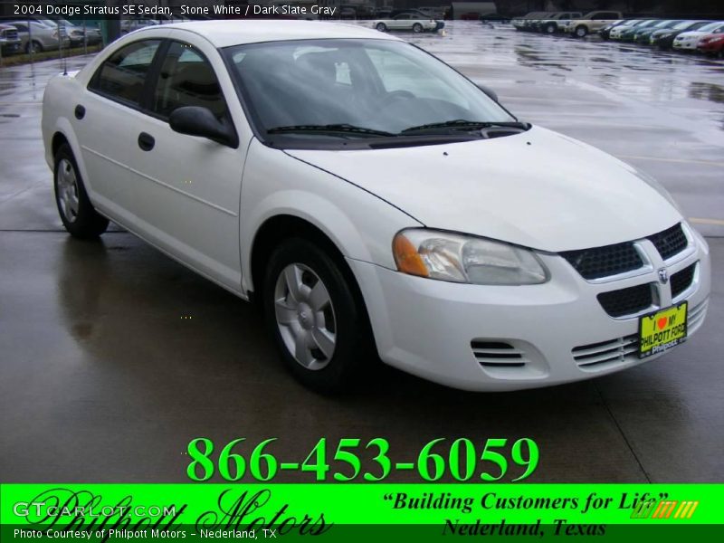 Stone White / Dark Slate Gray 2004 Dodge Stratus SE Sedan