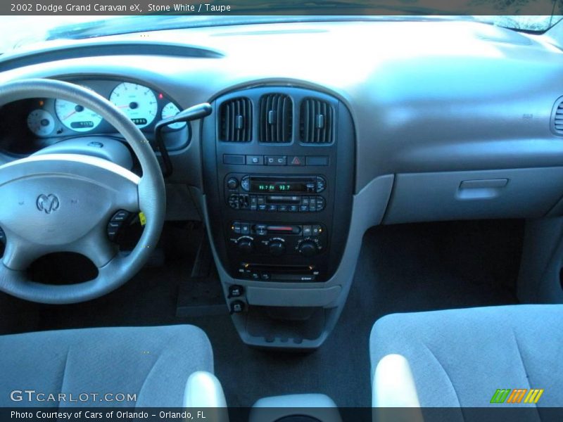 Stone White / Taupe 2002 Dodge Grand Caravan eX