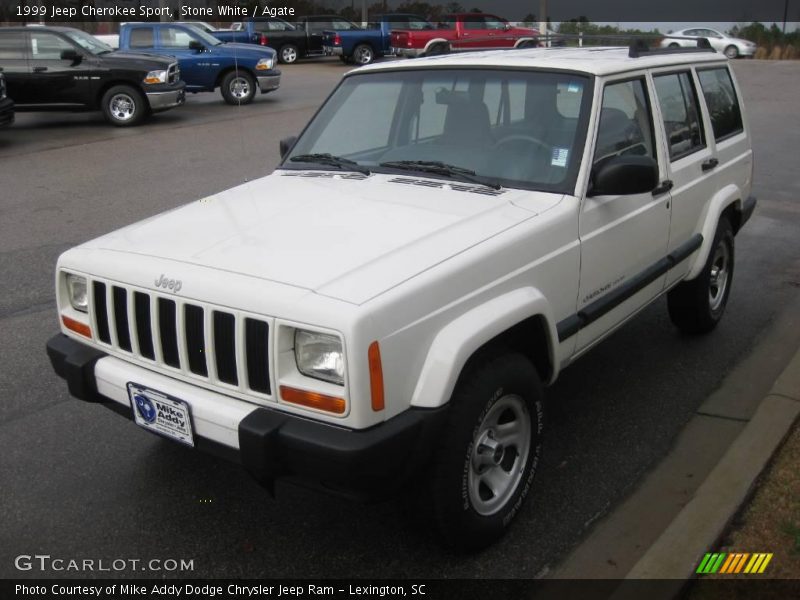 Stone White / Agate 1999 Jeep Cherokee Sport