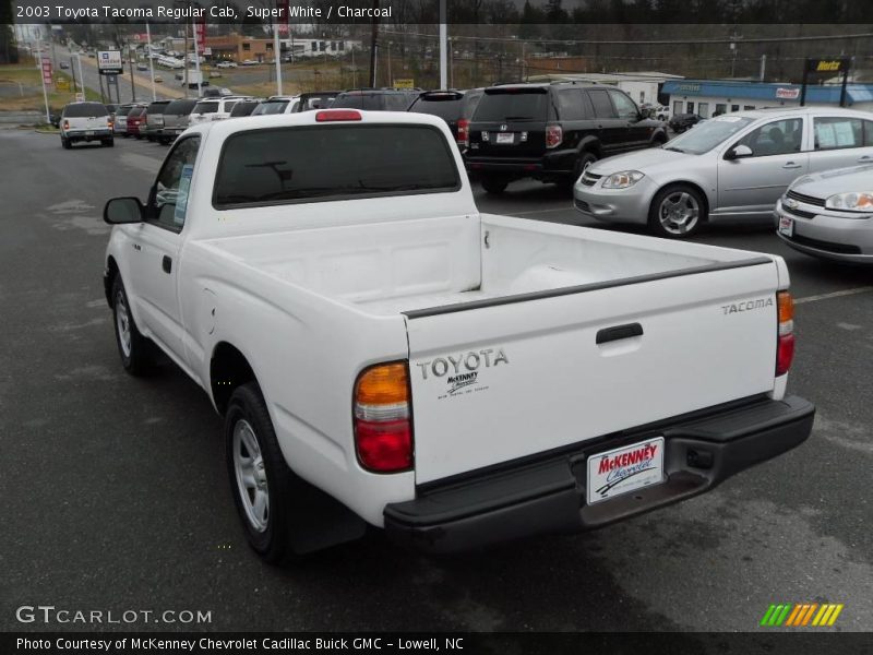 Super White / Charcoal 2003 Toyota Tacoma Regular Cab
