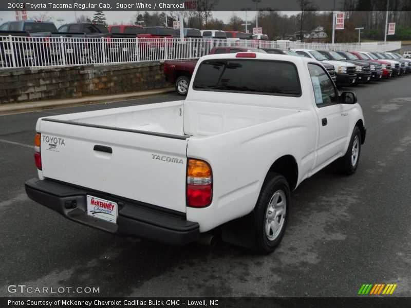 Super White / Charcoal 2003 Toyota Tacoma Regular Cab