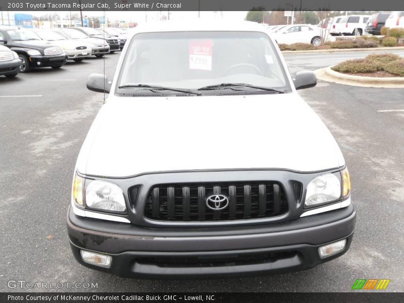 Super White / Charcoal 2003 Toyota Tacoma Regular Cab