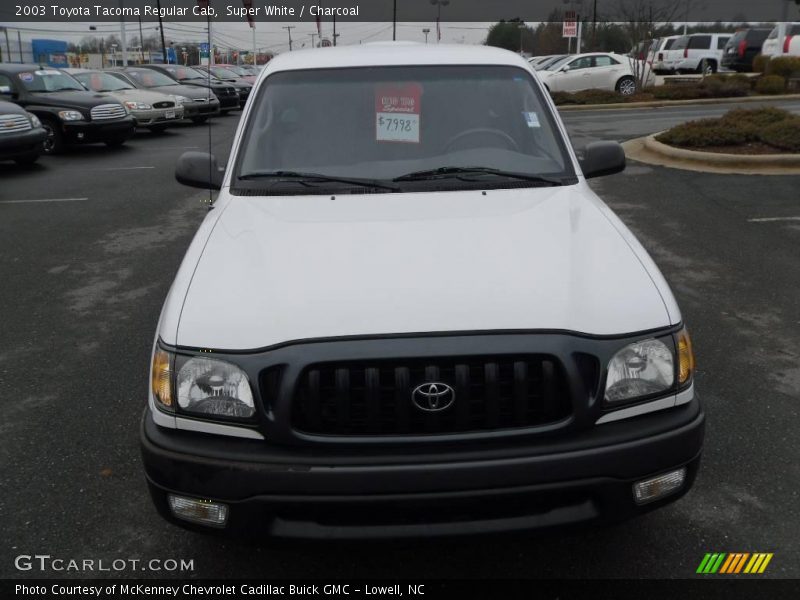 Super White / Charcoal 2003 Toyota Tacoma Regular Cab