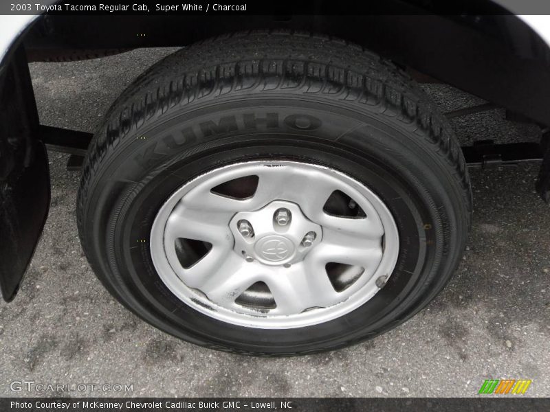 Super White / Charcoal 2003 Toyota Tacoma Regular Cab