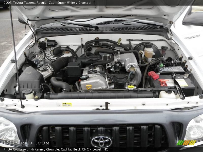 Super White / Charcoal 2003 Toyota Tacoma Regular Cab