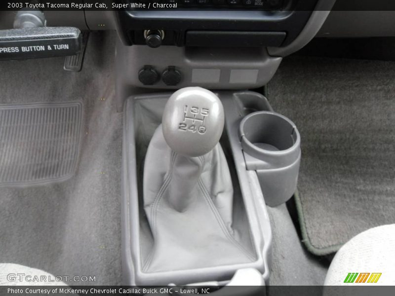 Super White / Charcoal 2003 Toyota Tacoma Regular Cab