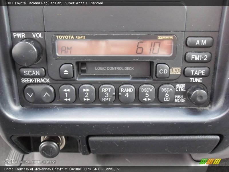 Super White / Charcoal 2003 Toyota Tacoma Regular Cab