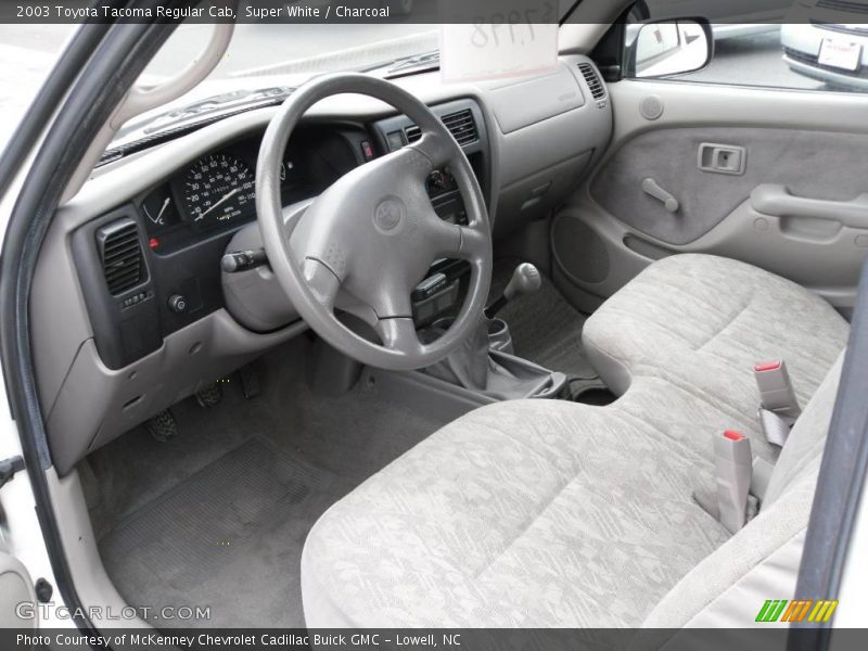 Super White / Charcoal 2003 Toyota Tacoma Regular Cab