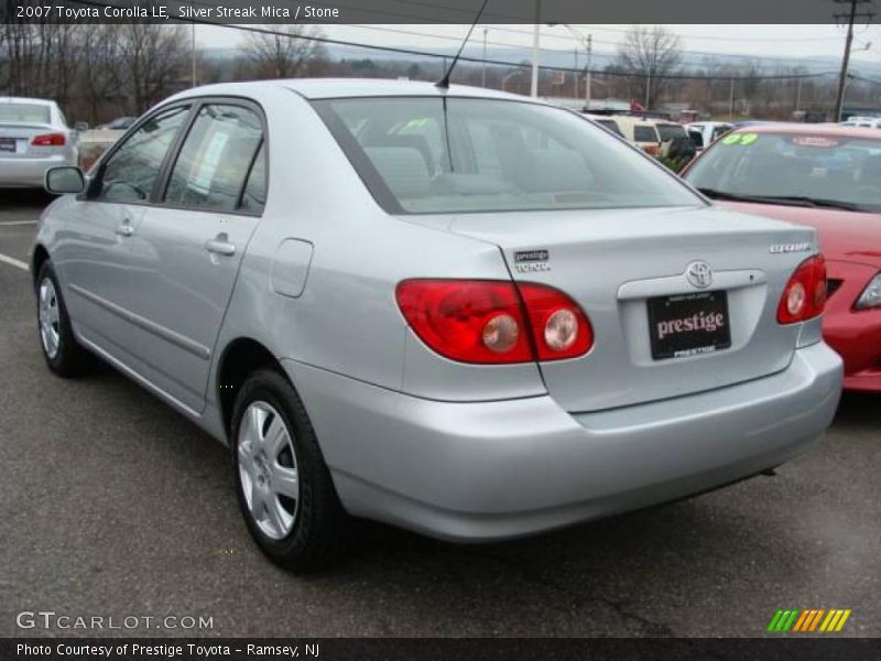 Silver Streak Mica / Stone 2007 Toyota Corolla LE