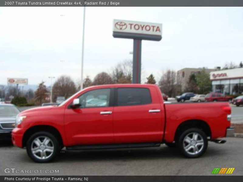 Radiant Red / Beige 2007 Toyota Tundra Limited CrewMax 4x4