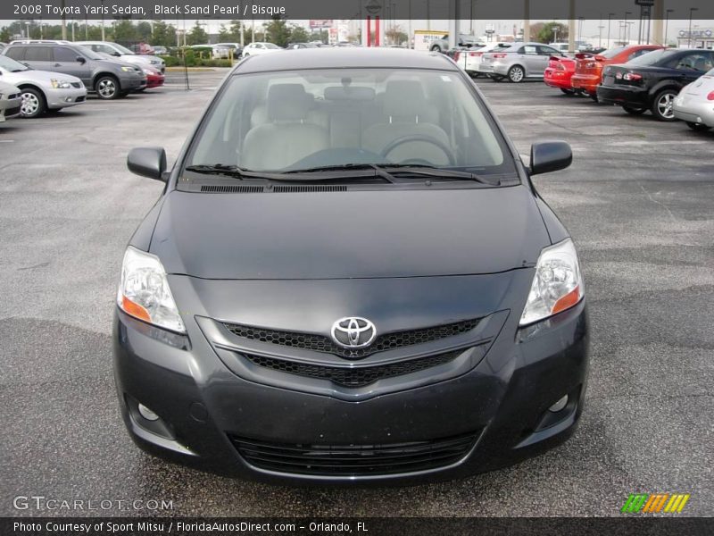 Black Sand Pearl / Bisque 2008 Toyota Yaris Sedan