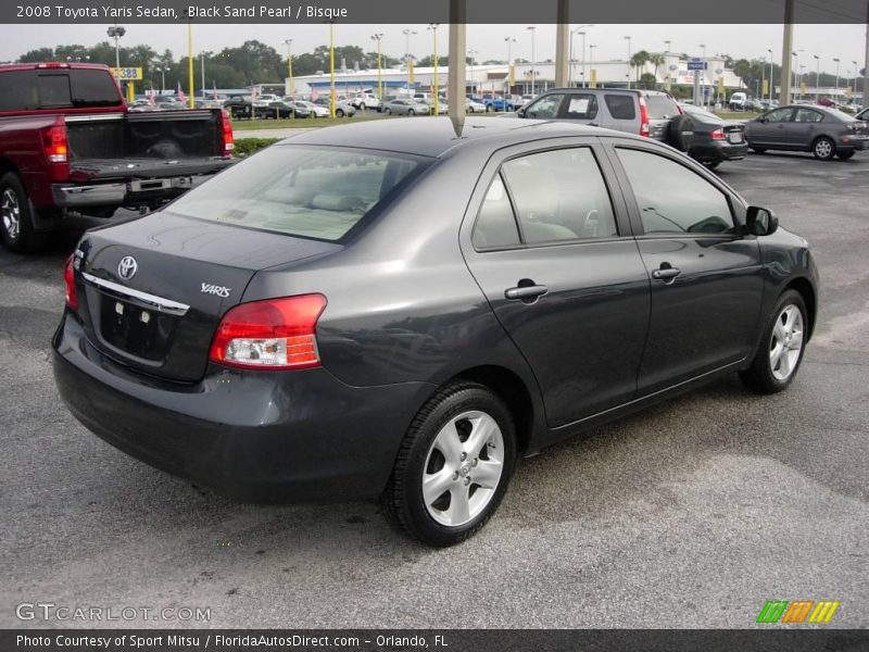 Black Sand Pearl / Bisque 2008 Toyota Yaris Sedan