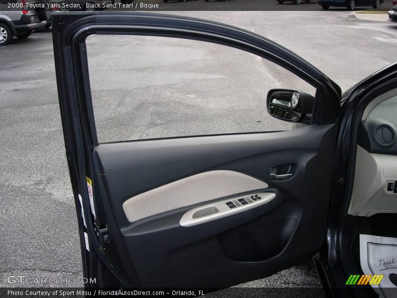 Black Sand Pearl / Bisque 2008 Toyota Yaris Sedan