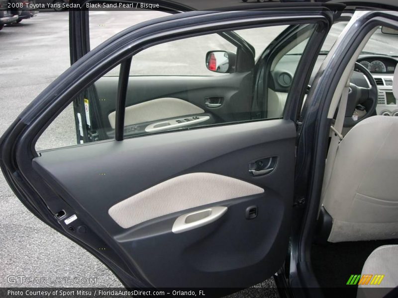 Black Sand Pearl / Bisque 2008 Toyota Yaris Sedan