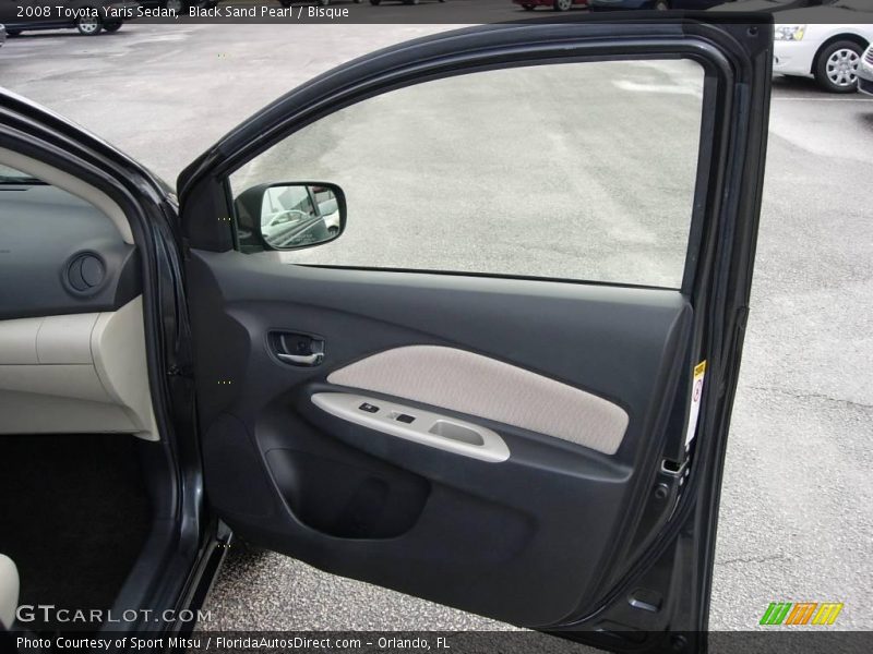 Black Sand Pearl / Bisque 2008 Toyota Yaris Sedan