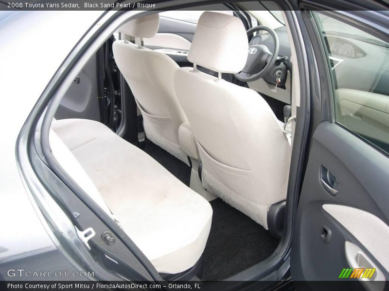 Black Sand Pearl / Bisque 2008 Toyota Yaris Sedan