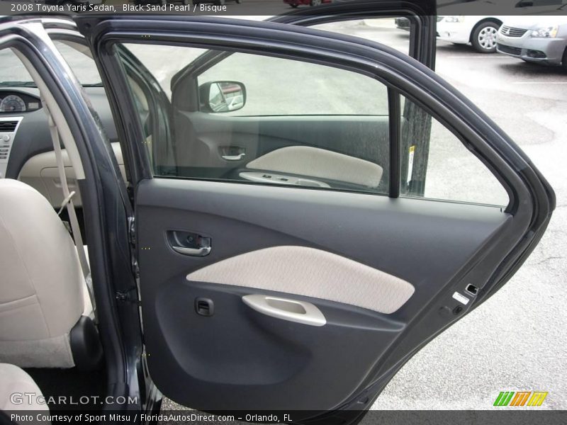 Black Sand Pearl / Bisque 2008 Toyota Yaris Sedan