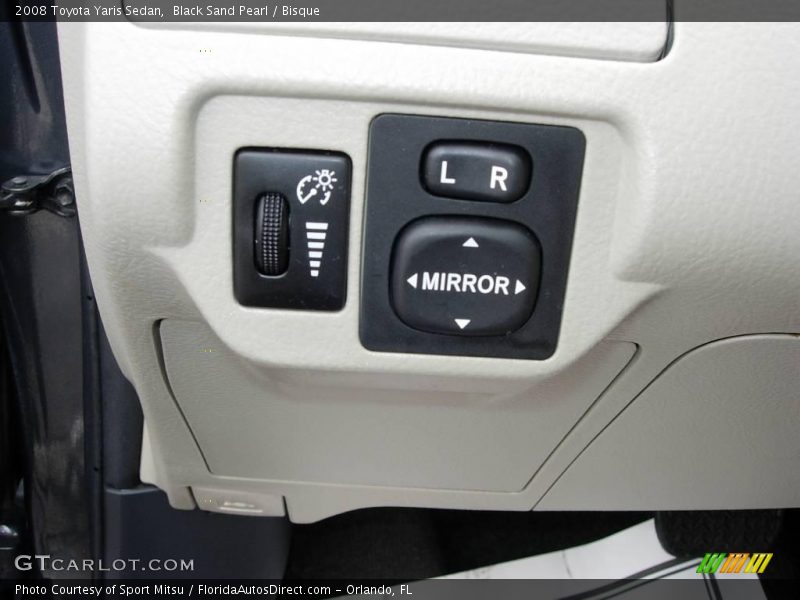 Black Sand Pearl / Bisque 2008 Toyota Yaris Sedan