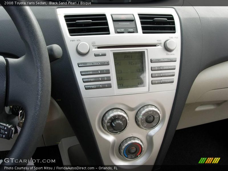 Black Sand Pearl / Bisque 2008 Toyota Yaris Sedan