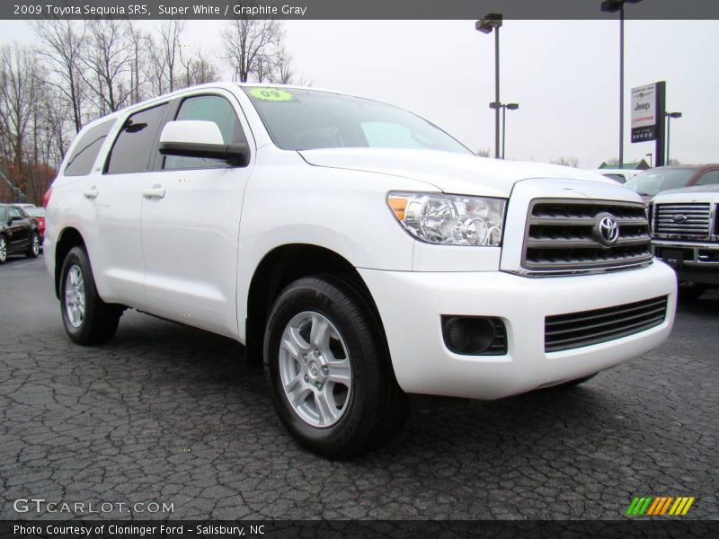 Super White / Graphite Gray 2009 Toyota Sequoia SR5