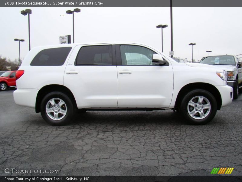 Super White / Graphite Gray 2009 Toyota Sequoia SR5