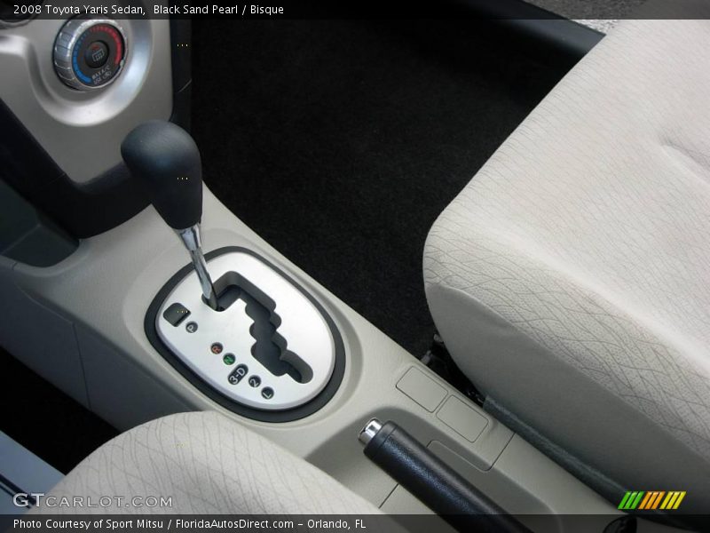 Black Sand Pearl / Bisque 2008 Toyota Yaris Sedan