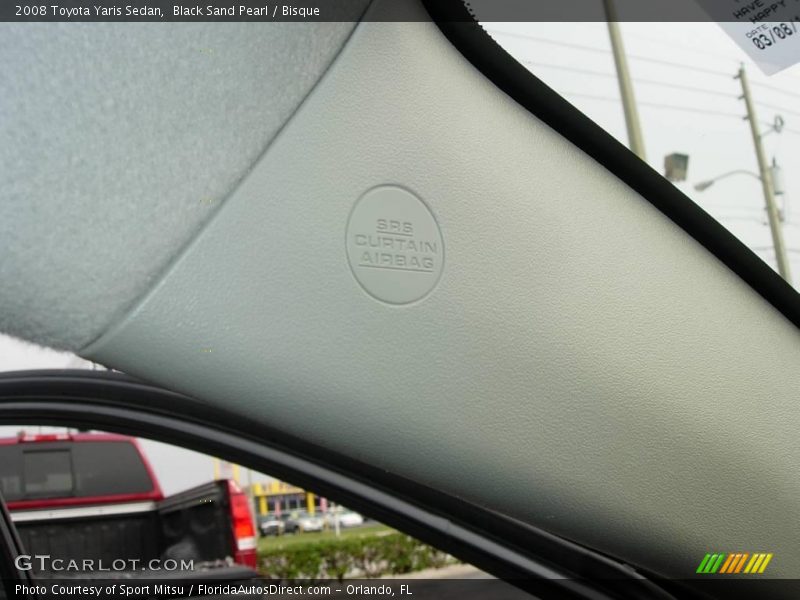Black Sand Pearl / Bisque 2008 Toyota Yaris Sedan