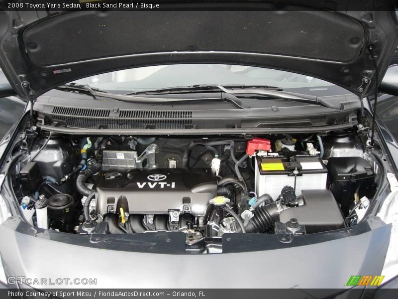 Black Sand Pearl / Bisque 2008 Toyota Yaris Sedan