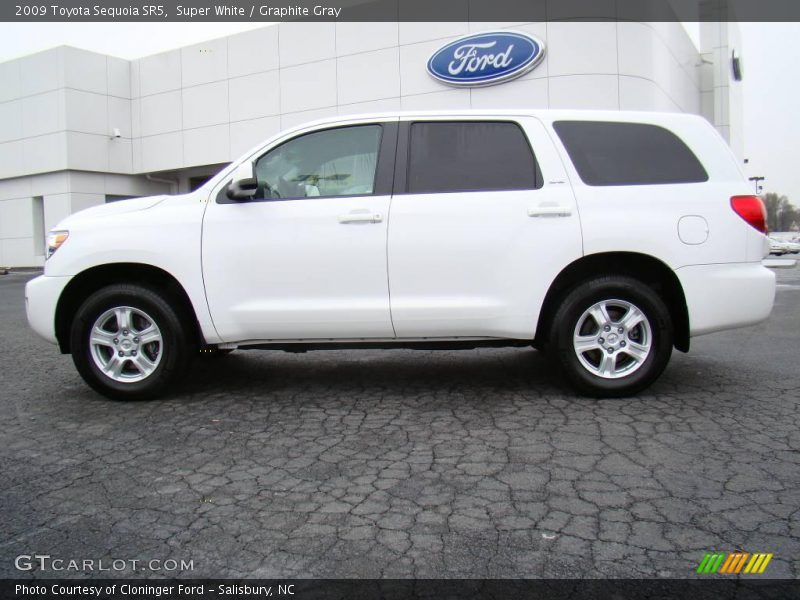 Super White / Graphite Gray 2009 Toyota Sequoia SR5