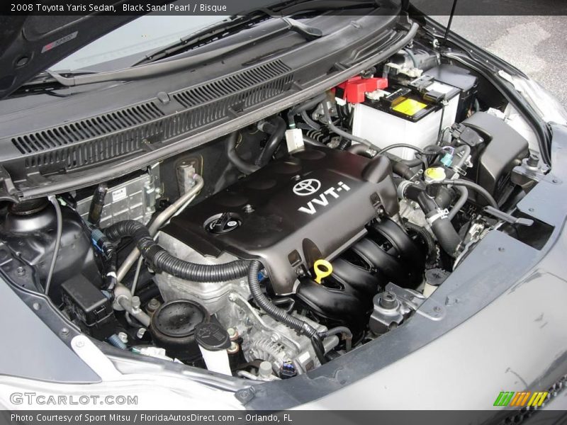 Black Sand Pearl / Bisque 2008 Toyota Yaris Sedan