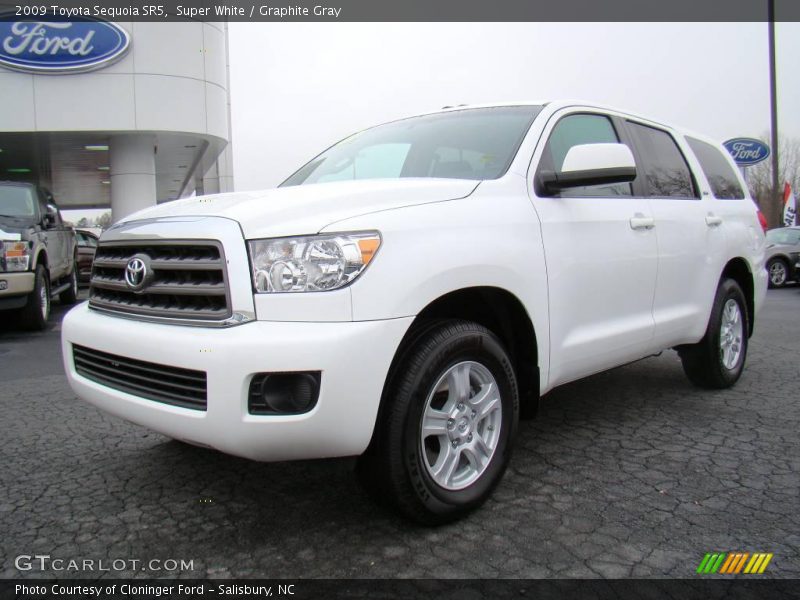 Super White / Graphite Gray 2009 Toyota Sequoia SR5