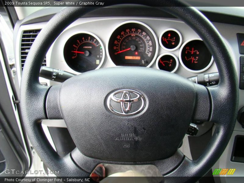 Super White / Graphite Gray 2009 Toyota Sequoia SR5