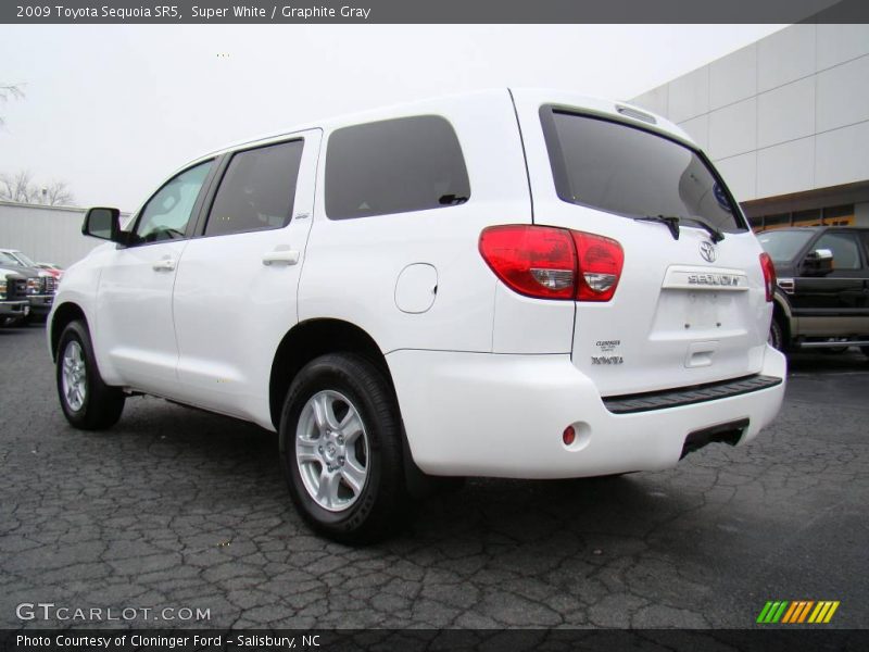 Super White / Graphite Gray 2009 Toyota Sequoia SR5