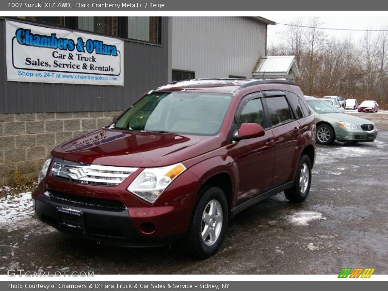 Dark Cranberry Metallic / Beige 2007 Suzuki XL7 AWD